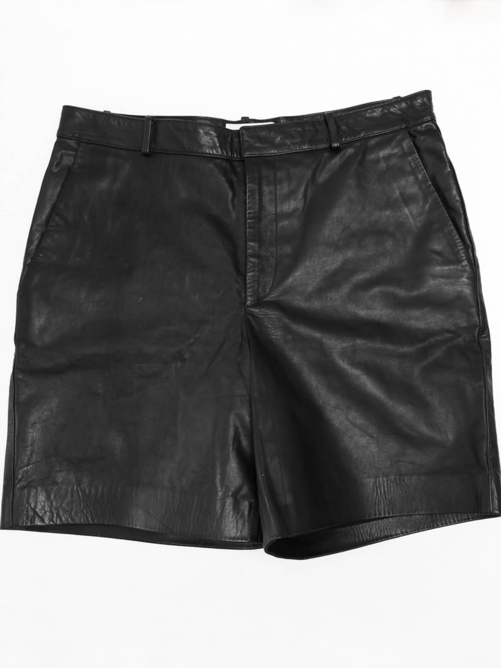 Super Rare Second/Layer Runway Leather Baggy Shorts Made In Italy